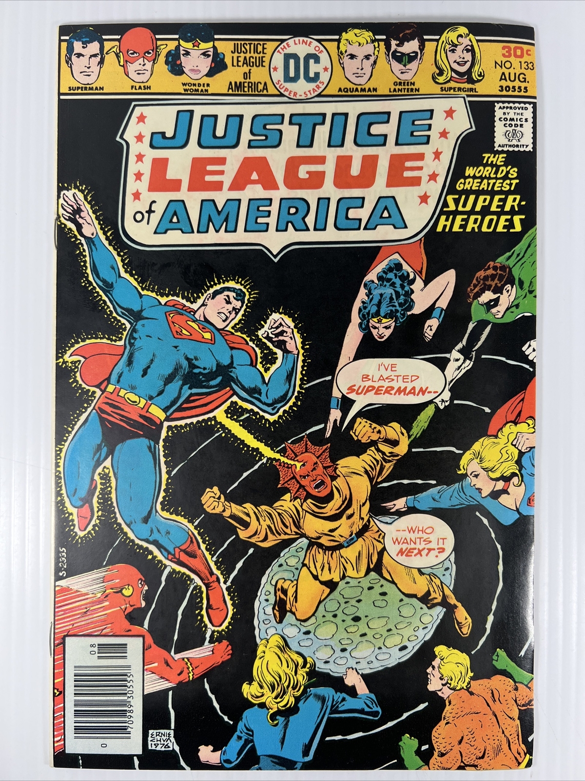 Justice League of America #133 Vol 1 DC 1976 Bronze Age Batman/Superman VF!