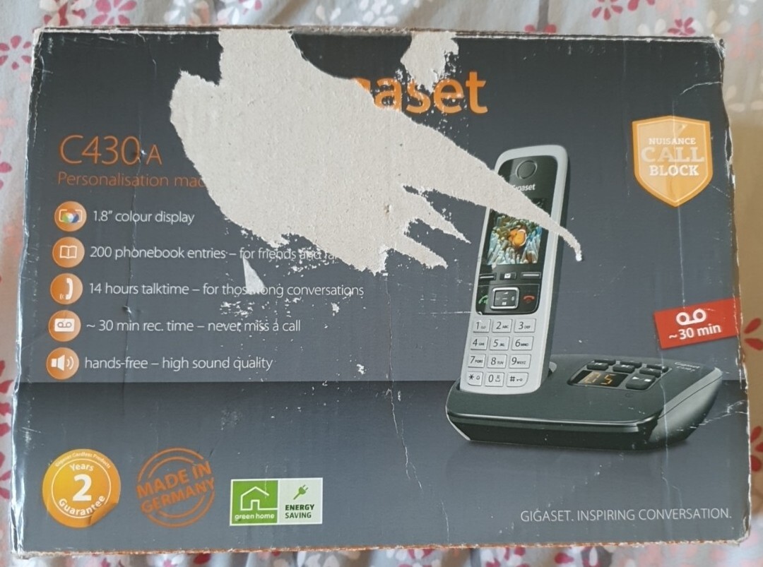 GIGASET C430A Single Digital Cordless Home Telehone with Answering