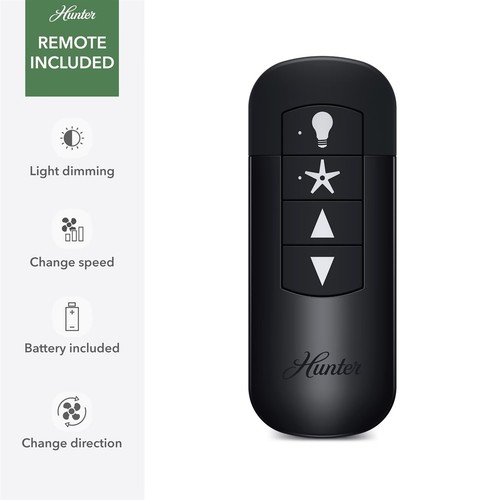 Hunter Fan 44 inch Low Profile Matte White Ceiling Fan with Light Kit and Remote - Picture 2 of 7