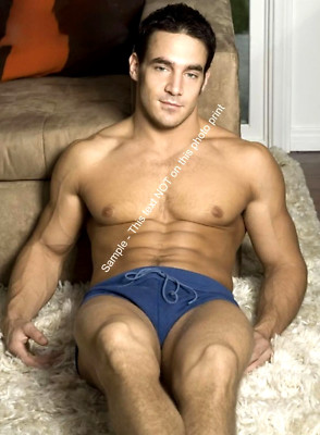 Nude Male Model Handsome Muscular Naked Shirtless Hunk HOT 5x7 Photo Print M706