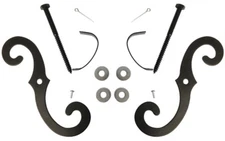 House Guard Hardware 7" Window Shutter Dogs (set of 2) Dog S-Hooks black finish