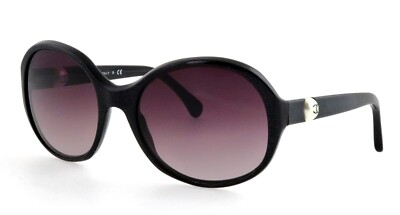 CHANEL CH 5211-H 1283/4R 57mm Black Glitter Pearl Sunglasses Italy