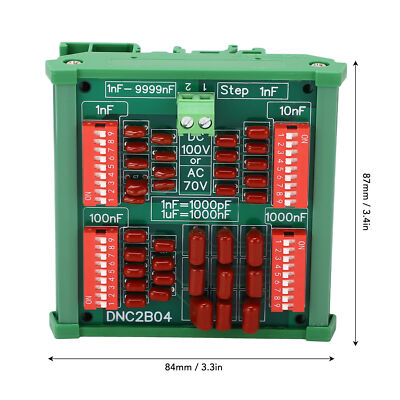 1nF Step 4 Digit Decade Programmable Capacitor Board Film Capacitor DNC2B04