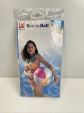 Vintage 2002 Bestway inflatable 24" (61cm) beach ball NOS Unopened Color block