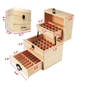 Wooden Tool Box Chest Slide Drawer Storage Multi Tray Cabinet