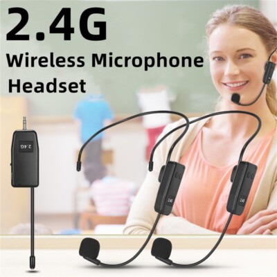 24G Wireless Mikrofon Megaphon Headset Funkmikrofon F??r Lehrer Bequeme Nutzung