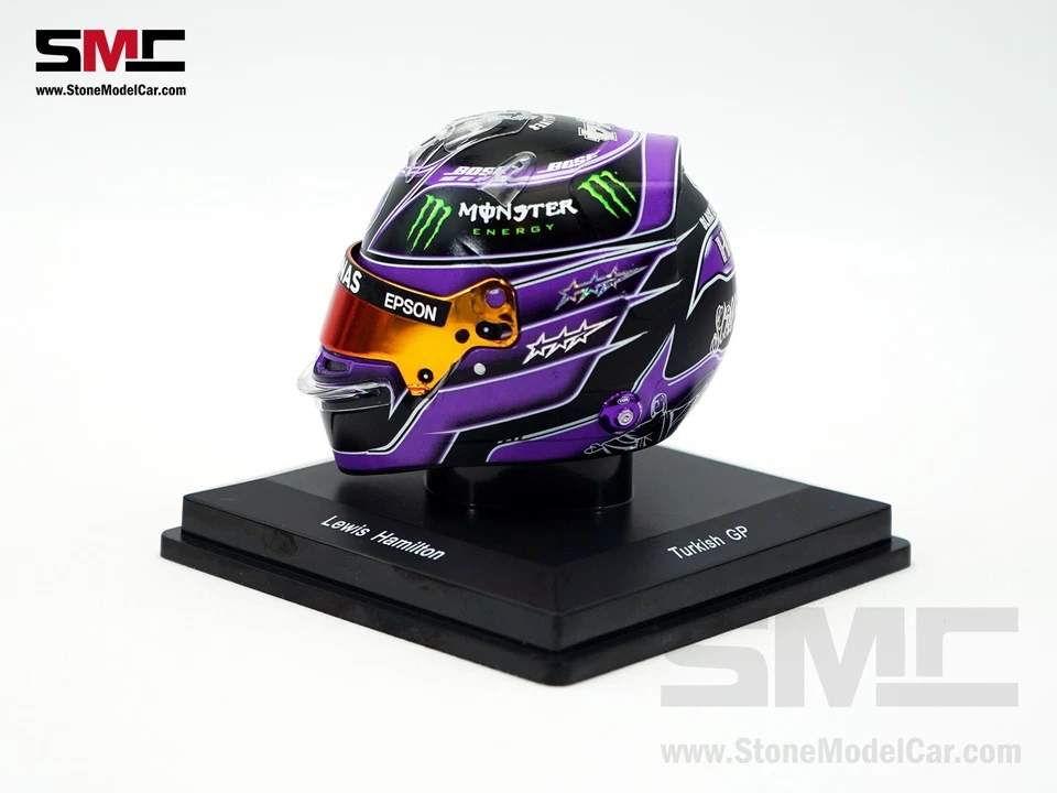 Mercedes AMG F1 W11 #44 Lewis Hamilton Turkish GP 2020 7x WDC 1:5 Spark Helmet - Image 2 of 4