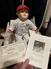 Ashton Drake Yolanda Bello Signed Michael Baseball Player Porcelain Doll Vintage