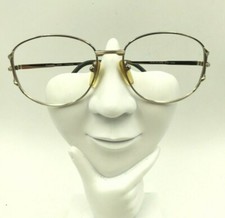 Vintage Charmant 4065 Gold Silver Metal Oval Sunglasses Eyeglasses Frames Japan