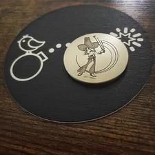 SWINGIN' PETE!  OSU 1.5” Laser Engraved Stainless Steel Golf Ball Marker!