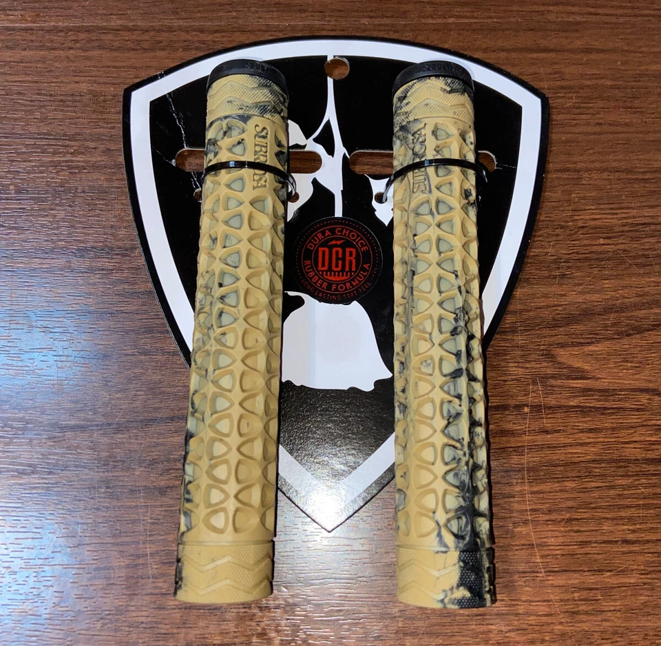 SUBROSA SAWTOOTH GRIPS + BAR ENDS GT HARO SE CULT RANT SHADOW TAN BLACK NEW - Image 3 of 4