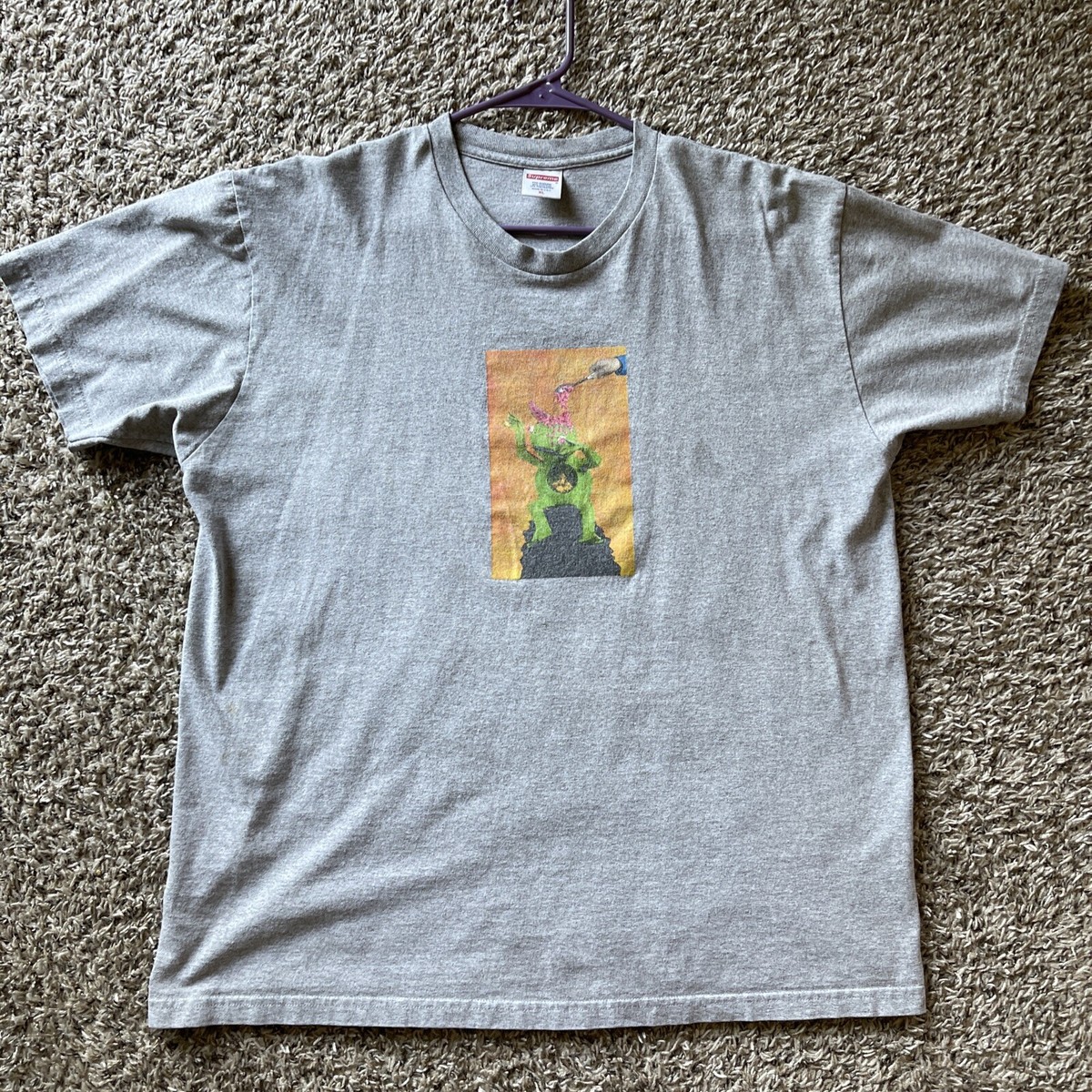 supreme mike hill brains Tshirt heather gray size large UK