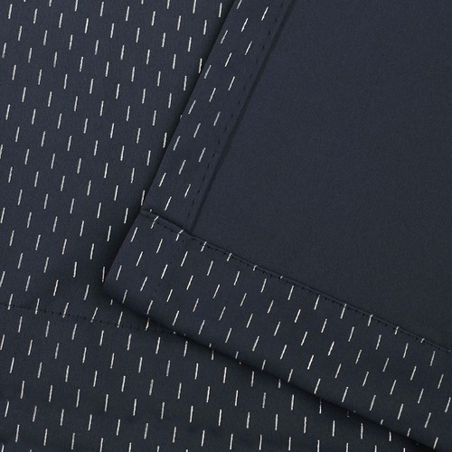 Solid Striped Textured Insulated Thermal Blackout Grommet Curtain Panel Set - Picture 8 of 33