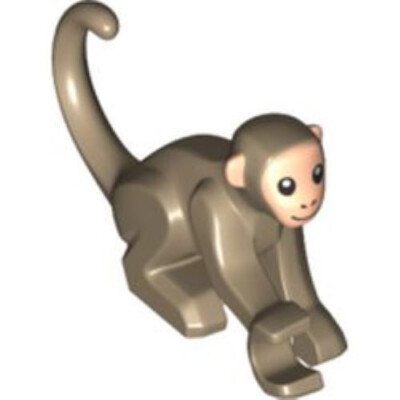 Lego  1 Stück Affe Monkey 77864pb01 Dark Tan Neu