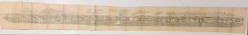 Panoramic view City of New York from Brooklyn Heights Valentine’s 1861 Hayward - Picture 1 of 24