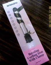 LUXURY ROTATING CURLING IRON WITH CLAMP--BRAND NEW/UNOPENED--NOBBLEQG--BK-318