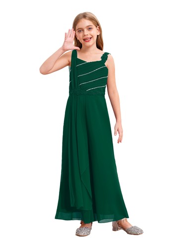 Kids Girls Pantsuit Recitals Rompers Bridesmaid Jumpsuit Celebration Leotard - Picture 25 of 56