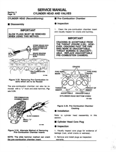 1988 1992 1993 Ford 7.3 Diesel Engine Shop Service Repair Manual - Picture 4 of 8