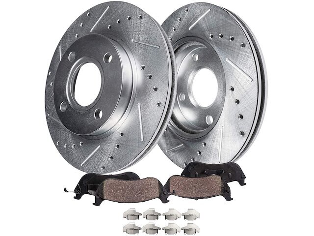 Front Brake Pad and Rotor Kit fits Fiat 500 2012-2017 Naturally Aspirated 13TYYC