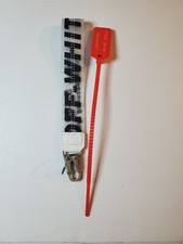 OFF-WHITE Lanyard Keychain Official Black and Clear With Zip Tie, NEW