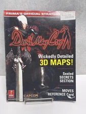 Devil May Cry Official Strategy Guide Playstation 2 PS2 Prima With Poster