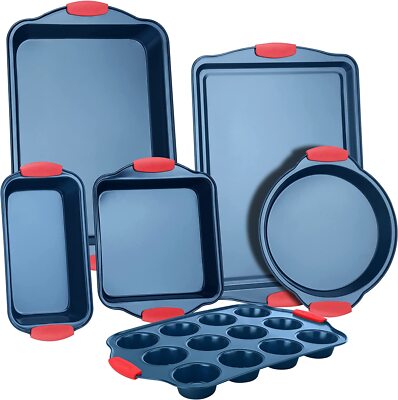 Nutrichef NCSBSBL6 Deluxe Nonstick Baking Pans 6-Pieces