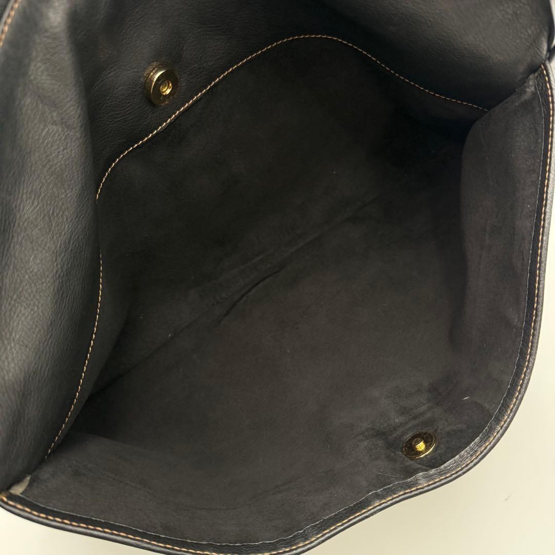 GUCCI Vintage GG Interlocking Leather Tote Bag Leopard Brown Excellent thumbnail 15