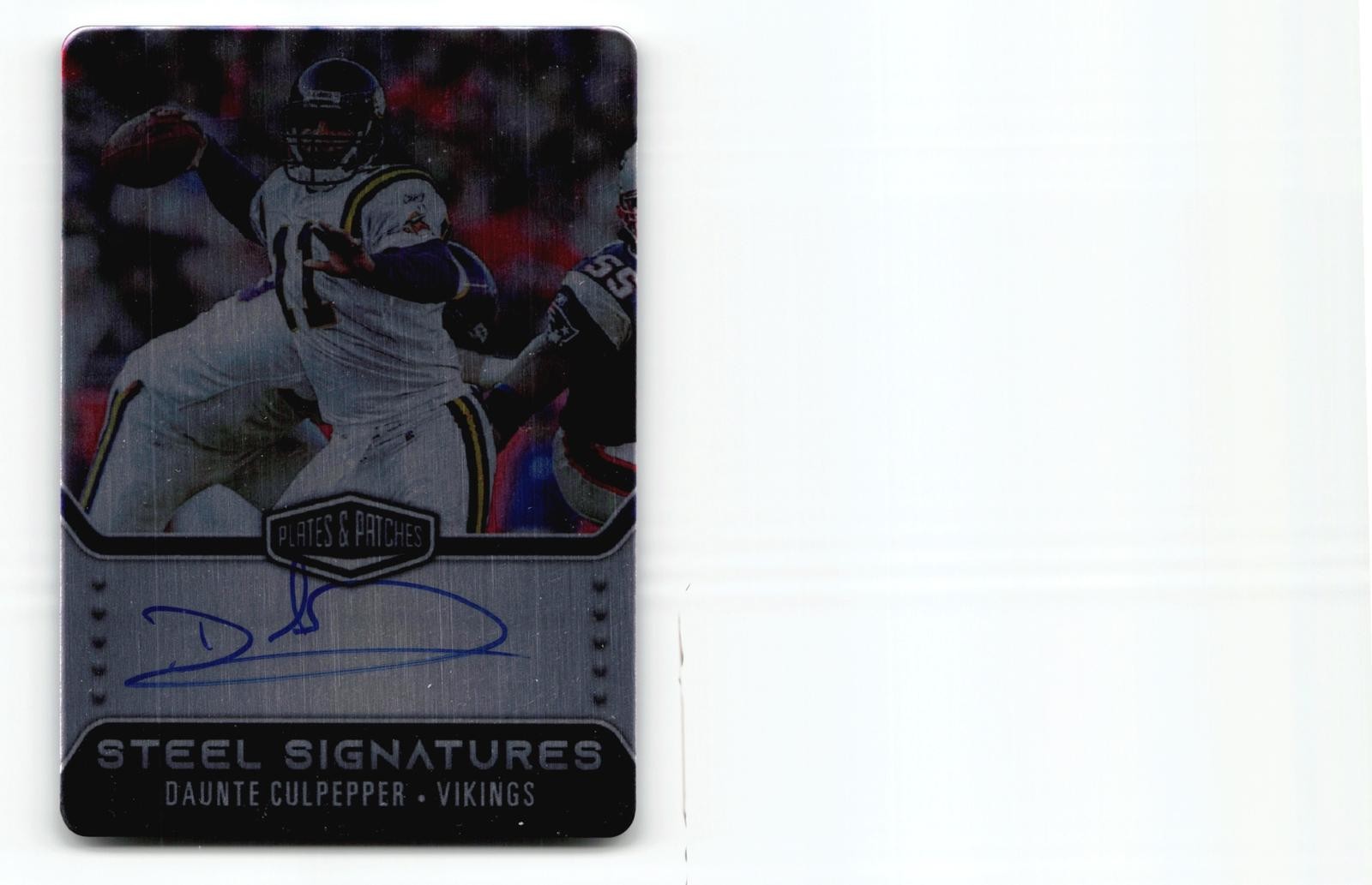 Daunte Culpepper Panini 2023 Plates & Patches Steel Signatures Auto /100