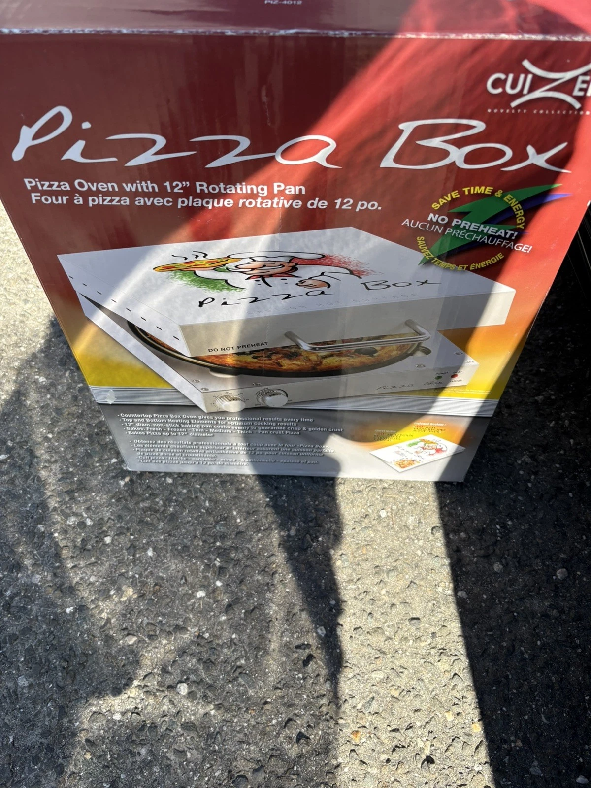CuiZen PIZ4012 Pizza Box Oven Medium White Cooking 12" Rotating Pan RARE NEWOB
Opens in a new window