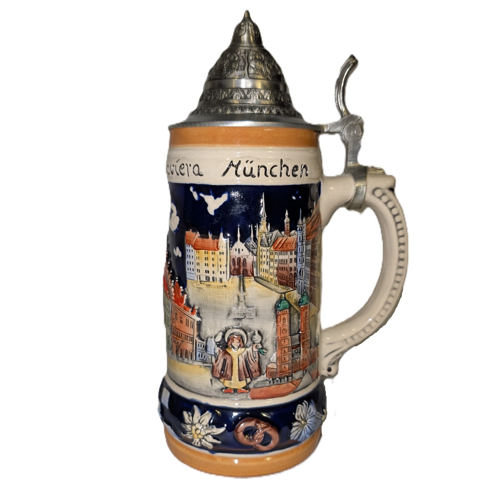 GerZ Beer Stein With Lid Munich Monaco de Baviera Munchen