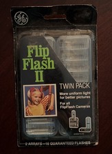 New Vintage GE Flip Flash II Twin Pack Camera Bulbs 16 Flashes Made In USA