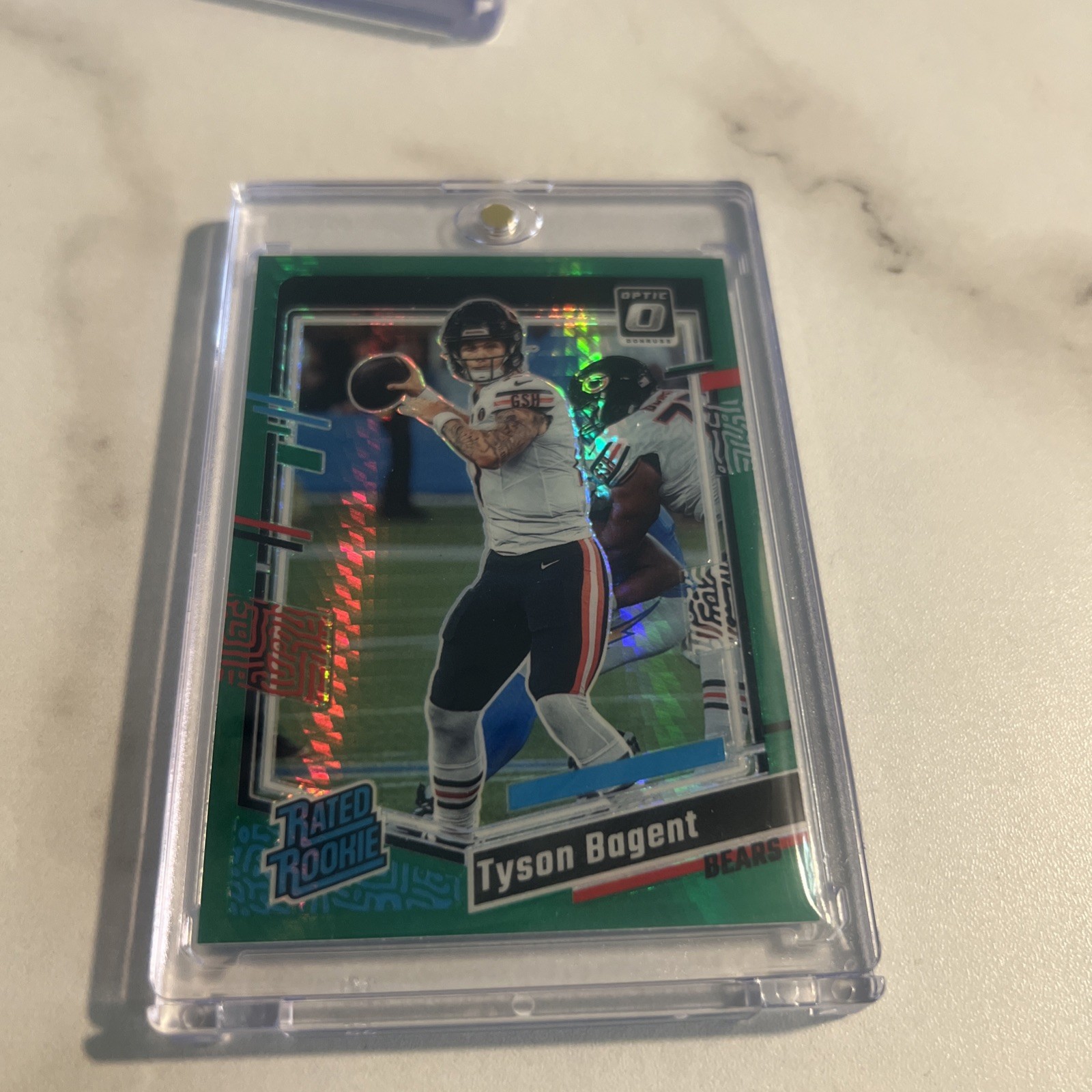 2023 Donruss Optic TYSON BAGENT Green Hyper #216 Rated Rookie RC Bears SP