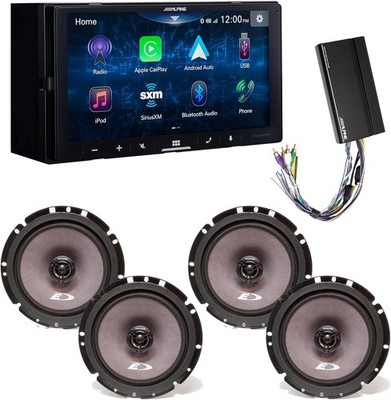 Alpine iLX-W670 Multimedia Receiver, 2 SXE-1726S 6.5'' Coax, KTA-450 Power Pack