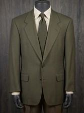 Oscar de La Renta Men  s Brown 42R Ventless Sport Coat Blazer