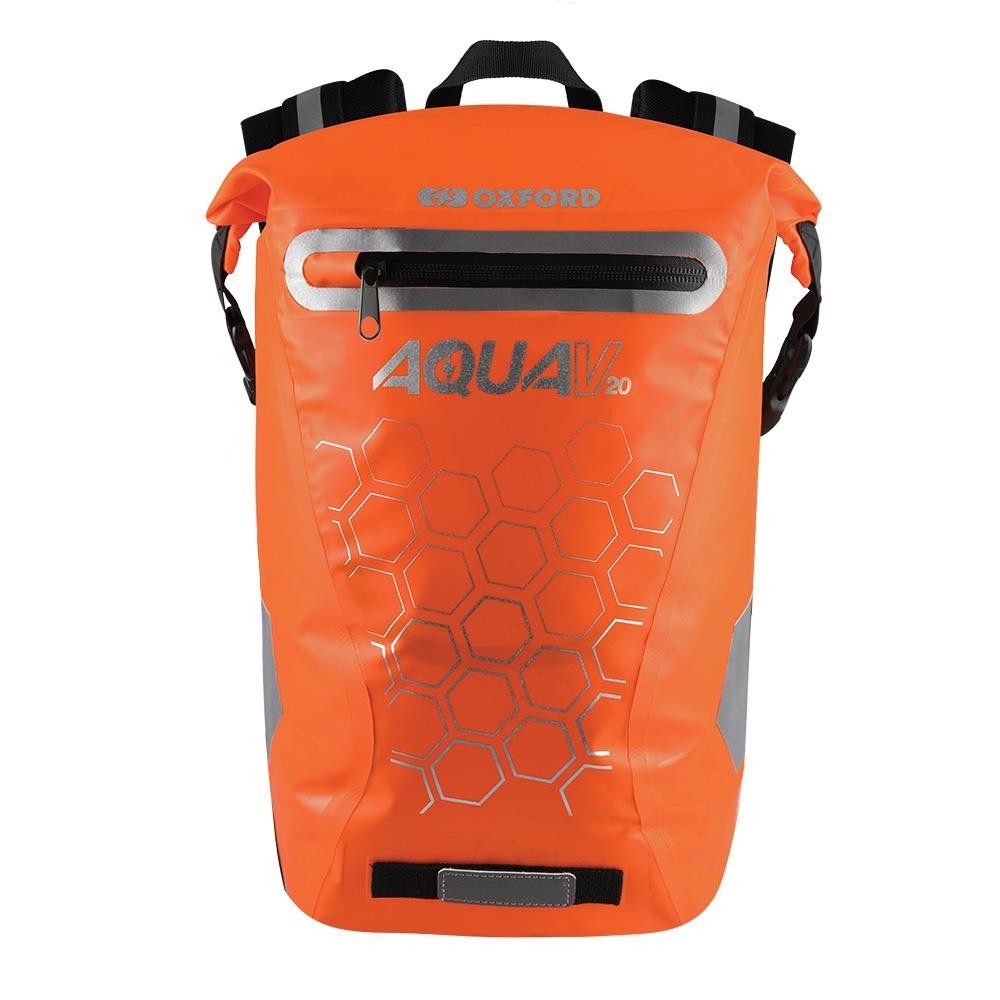 Oxford V20 Motorcycle Backpack Orange 20L Rucksack Motorbike Waterproof Bag New