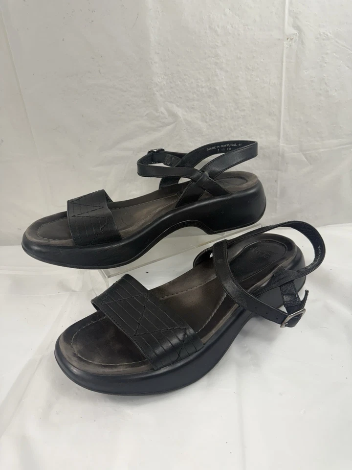 Dansko Sandals Ashley Black Leather Rubber Soles sz 41 10.5-11 - Image 3 of 4