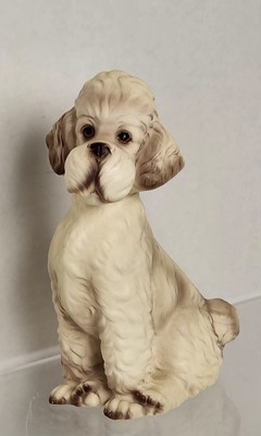 VTG French Poodle Puppy Dog Figurine matte finish Ceramic Trimont Ware gorgeous 