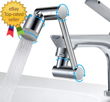 1080  Rotating Faucet Extender Swivel Faucets Aerator Extension Universal