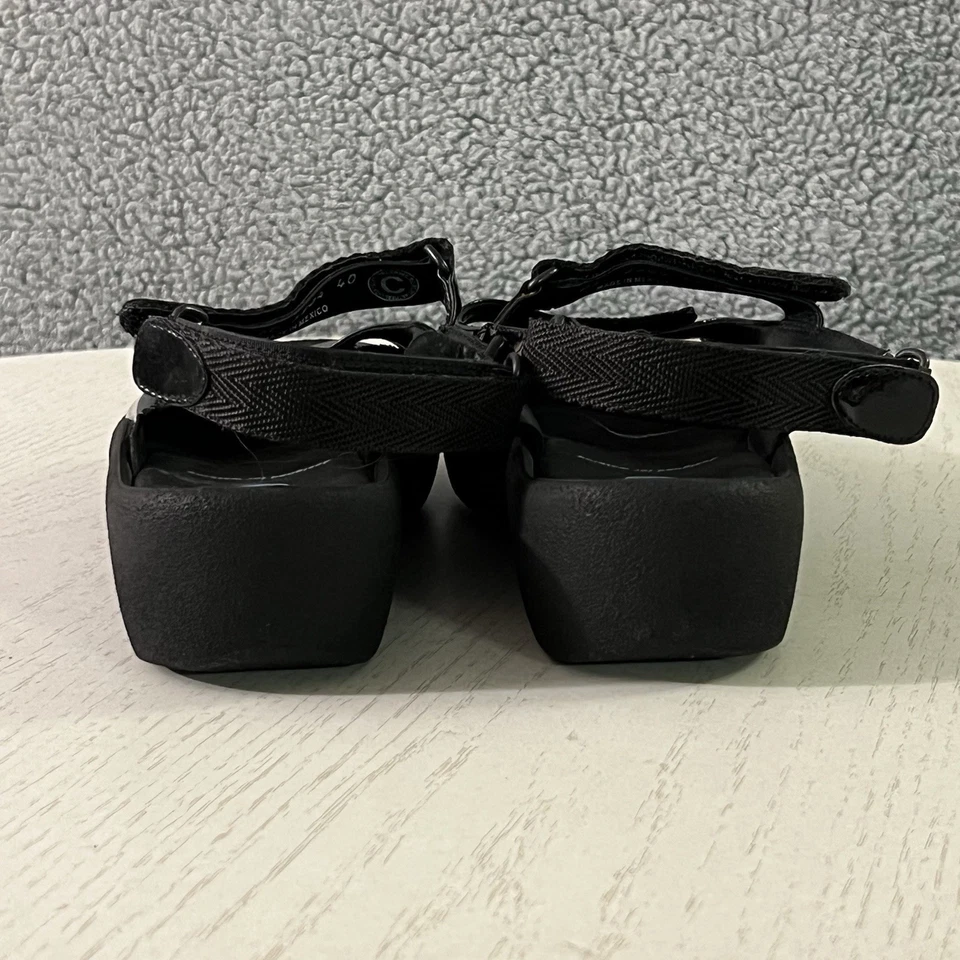 Sandalias Wolky para mujer 40/9 negras joya cuero con tiras plataforma LEER Foto 3 de 4