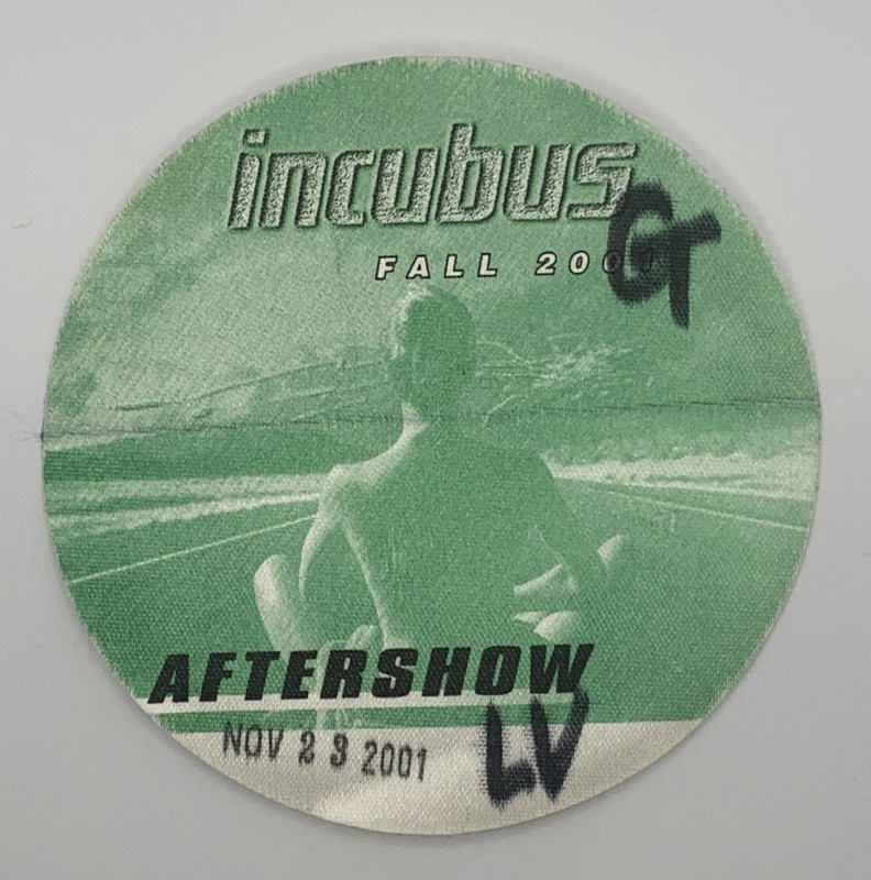 Incubus Fall 2001 Aftershow Las Vegas Hard Rock Casino The Joint VIP Sticker