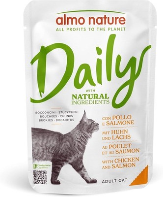 Almo Nature Daily - Alleinfutterfutter für ausgewachsene Katzen - 70 g (30er Pack) 