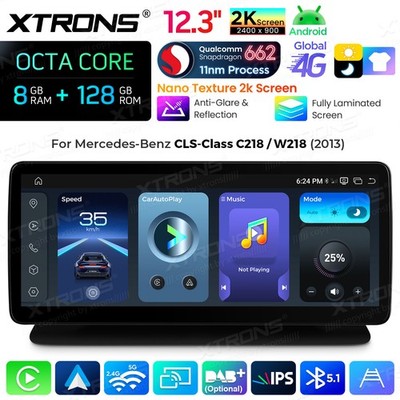 12,3'' Android Navi Autoradio für Mercedes W218 C218 X218 NTG4.5 8G+128GB CarPaly