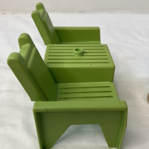 Vintage Playskool Dollhouse Furniture & Accessories for Front Porch Umbrella - Picture 7 of 19