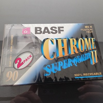 2x BASF Kassette Neu 90 Minuten Neu + OVP 2er Pack Kassetten Chrome Super !!!