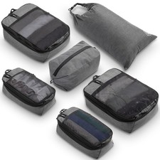 Compression Packing Cubes for Travel by TRIPPED – 6-Piece Premium Set with La...
