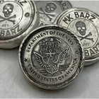 1 Oz MK BarZ U.S. "Navy" Tribute Stamped .999 FS Round