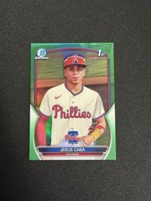 2023 Bowman Chrome Jesus Caba ‘Starlyn’ 1st Bowman Green Refractor /99 Phillies