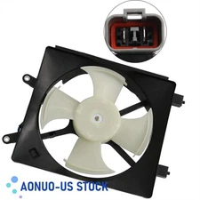 AC Condenser Radiator Cooling Fan Assembly For Honda Civic 2001-05 LX DX EX 1.7L