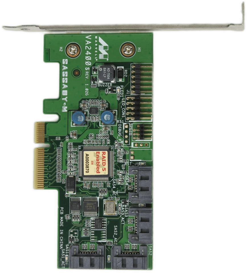 IBM Marvell SASSABY-M VA2400S SATA SAS RAID Controller PCIe x4 FAU46A3460 - Bild 4 von 4