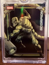2026 Topps Chrome Marvel Scorpion True Black Refractor /10 #147 04/10